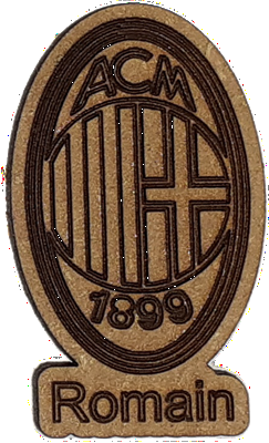 Magnet - Logo sport AC Milan personnalisable
